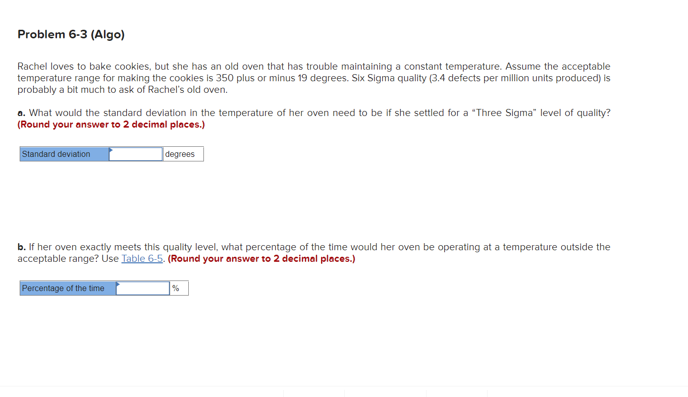 Problem 6-3 (Algo) Rachel loves to bake cookies,
