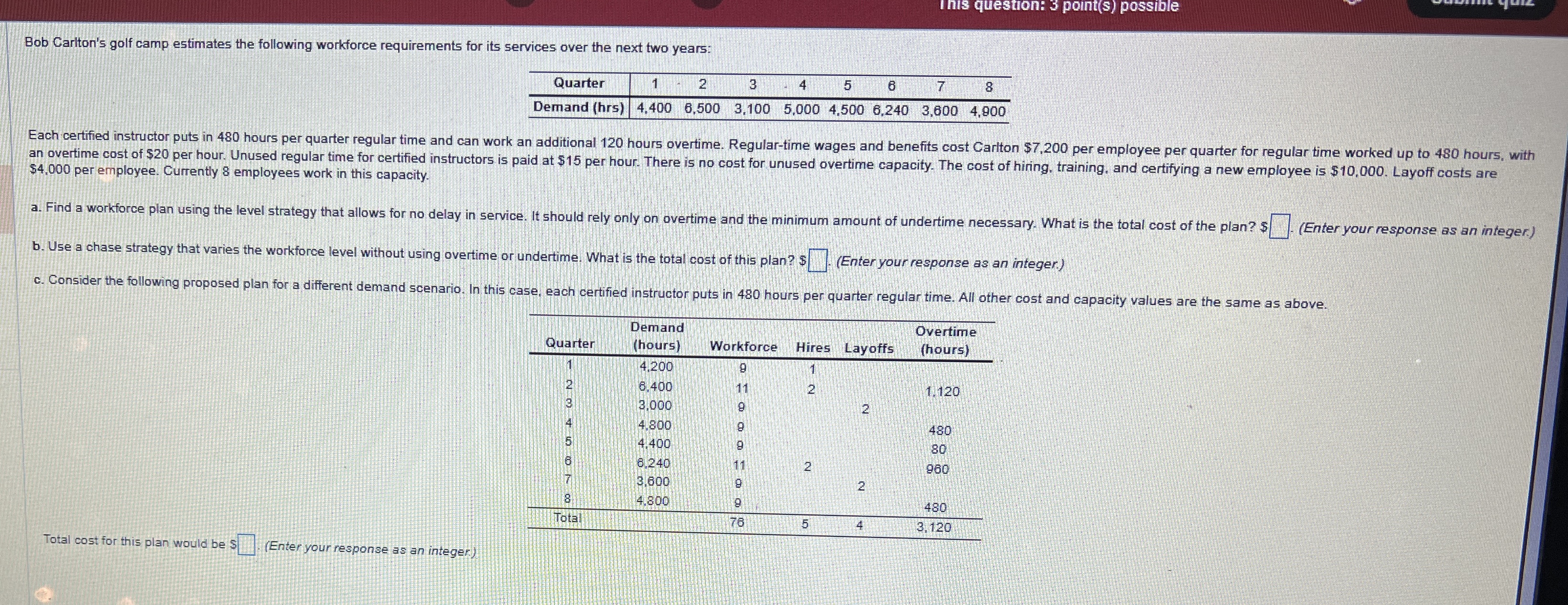 Answer part a , part b , and part c: Bob