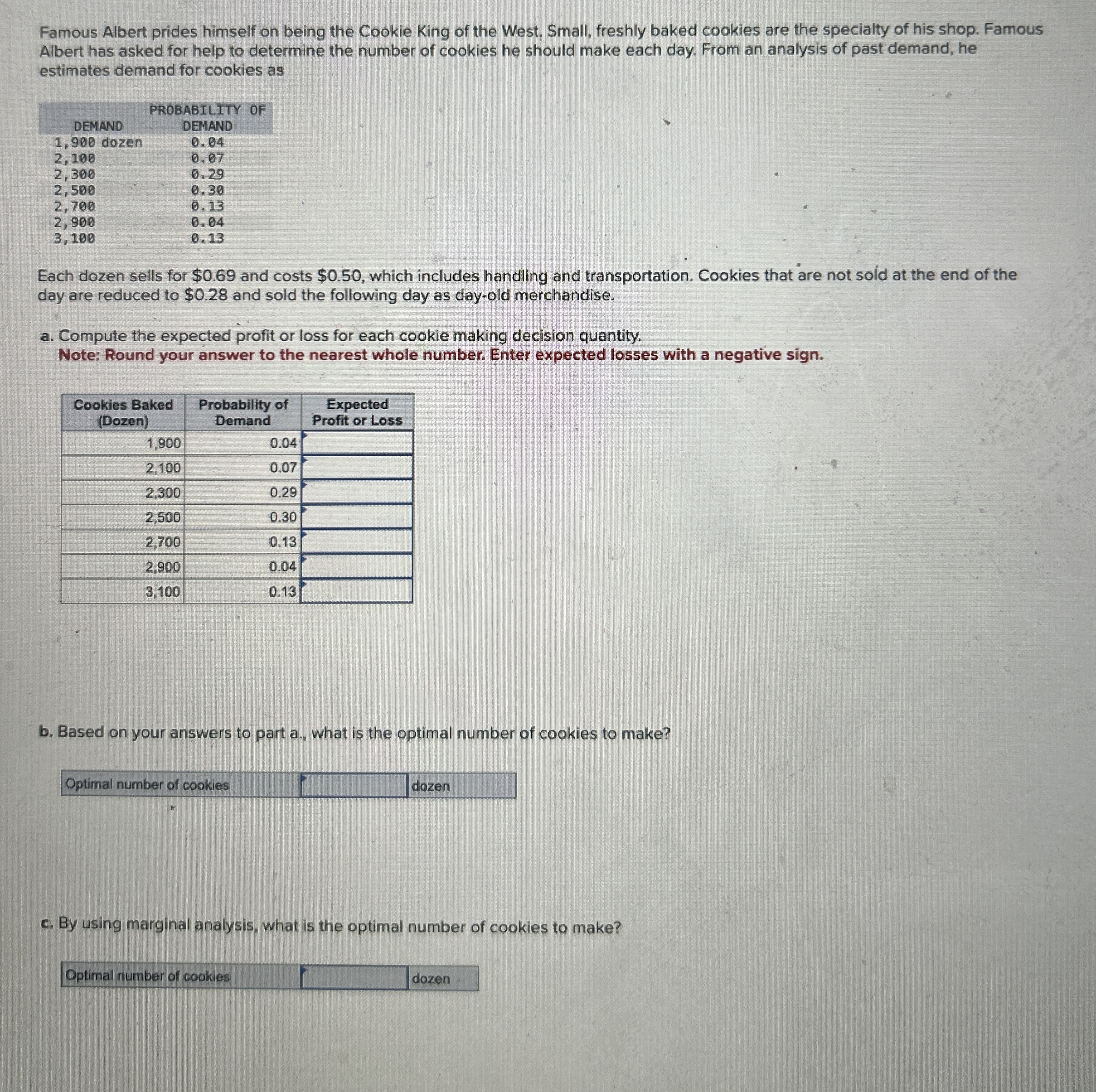 Famous Albert prides himself on being the Cookie