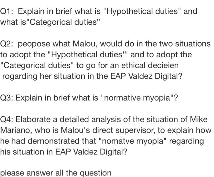 Case Study: The House's Decision Malou recently