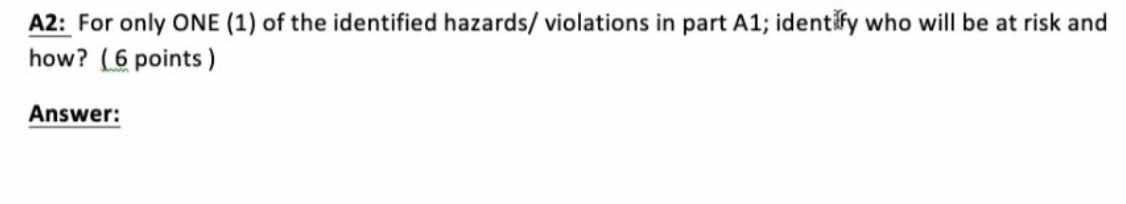 This course related to health and safety. m