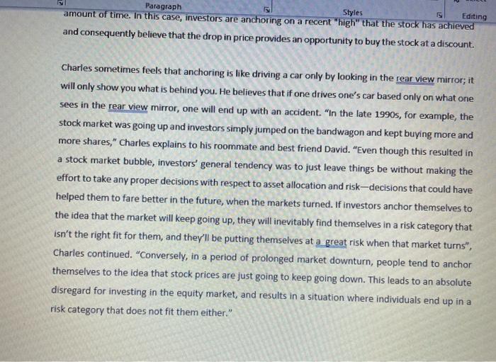 CASE CHAPTER 5: THE LITERATURE REVIEW ANCHORING