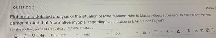 points Case Study: The Boss's Decision Malou