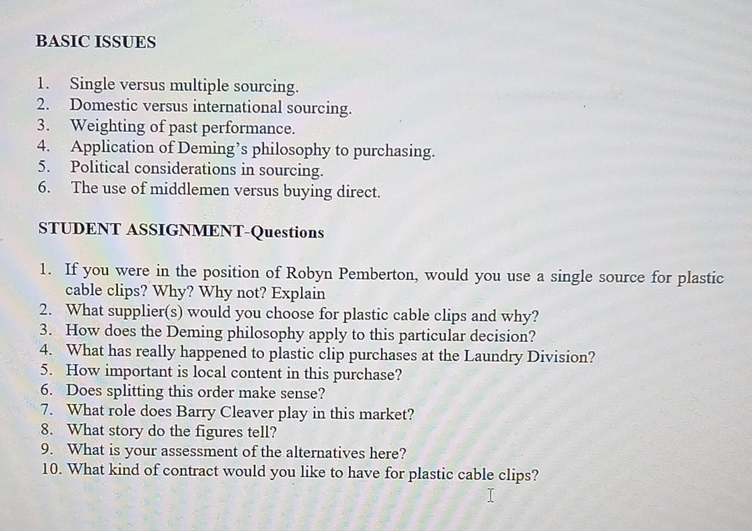 Case 13-2 Plastic Cable Clips In mid-September