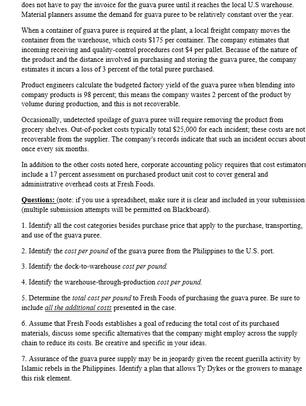 Instructions: This is your final assignment. It