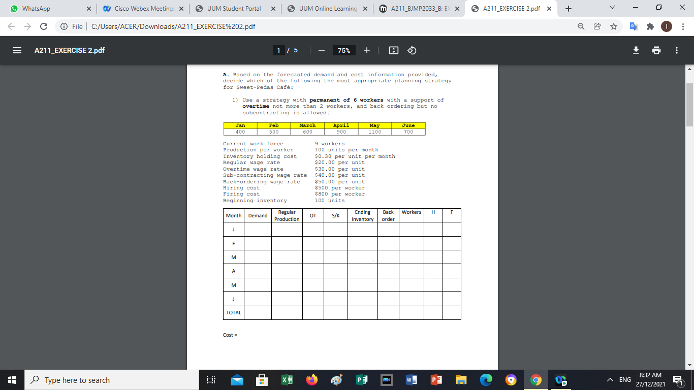 WhatsApp X Cisco Webex Meeting X UUM Student