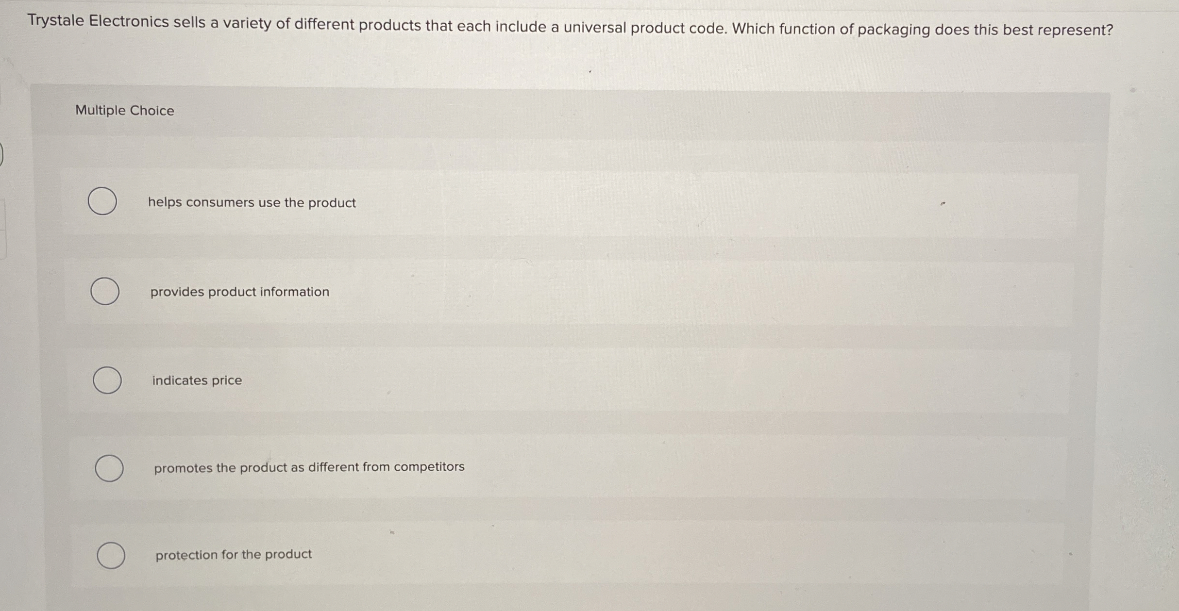 Trystale Electronics sells a variety of different