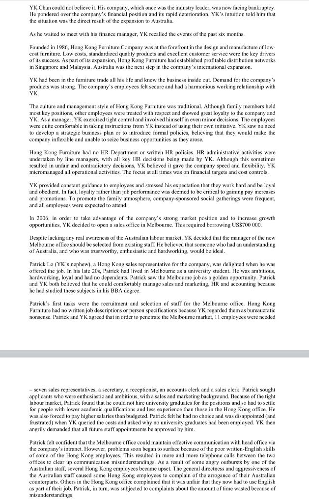 Question: 1. Identify and discuss the HRM