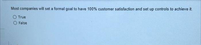 Most companies will set a formal goal to have