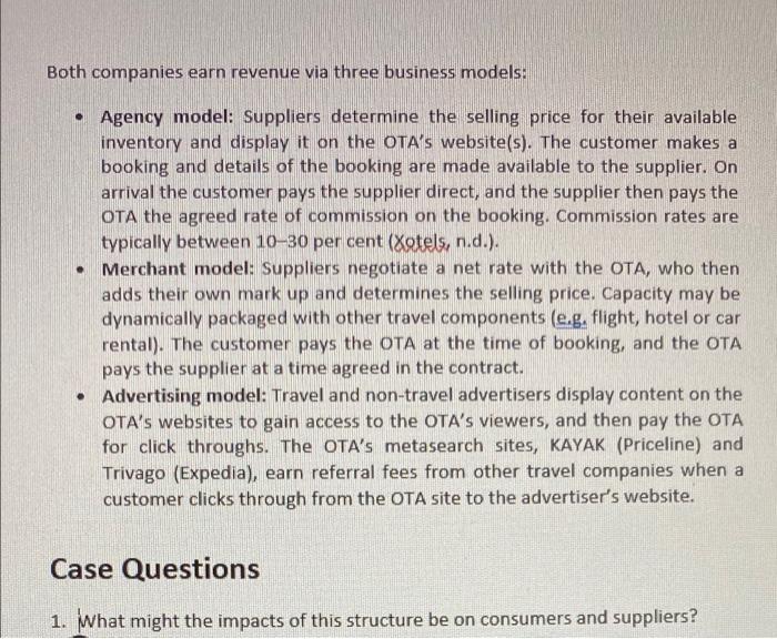 Case Study - The Priceline Group and Expedia Inc.