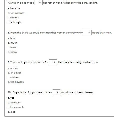Question 7 Q7. Choose the answer (a, b, cor d)