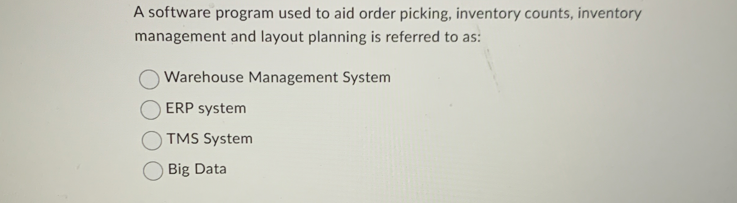 A software program used to aid order picking,