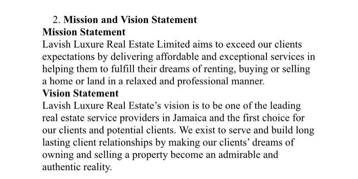 1. Using the information given, clarify the