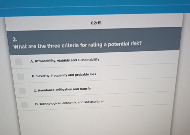 0 2 / 1 5 2 . What are the three criteria for