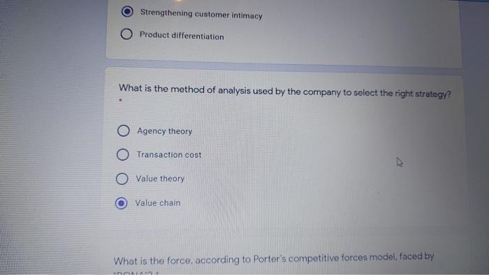 Strengthening customer intimacy Product