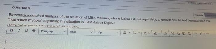 int Case Study: The Boss's Decision Malou