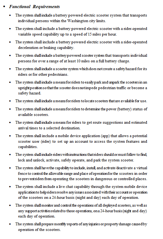 Functional Requirements The system shall include