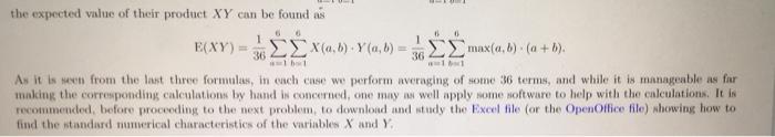 1. (Random Variables Standard Numerical