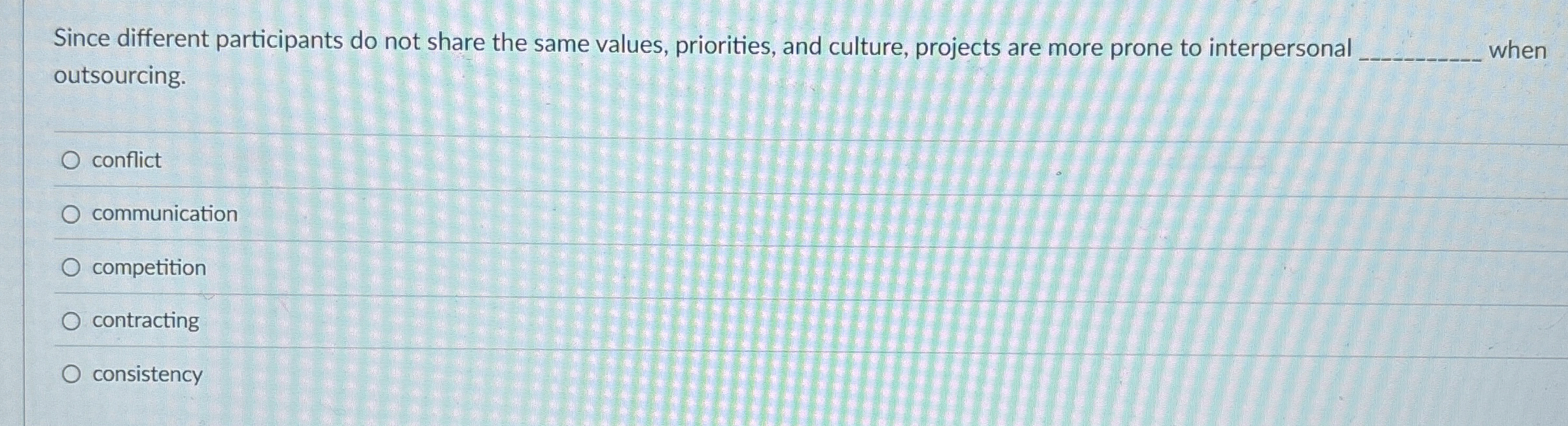 Since different participants do not share the