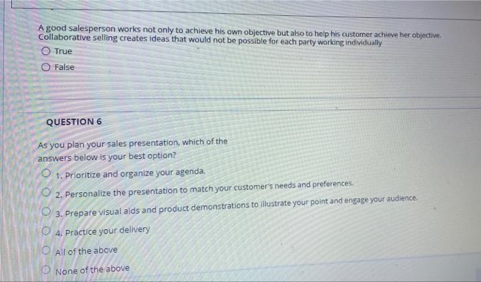 QUESTION 1 Needs are essentials, those products