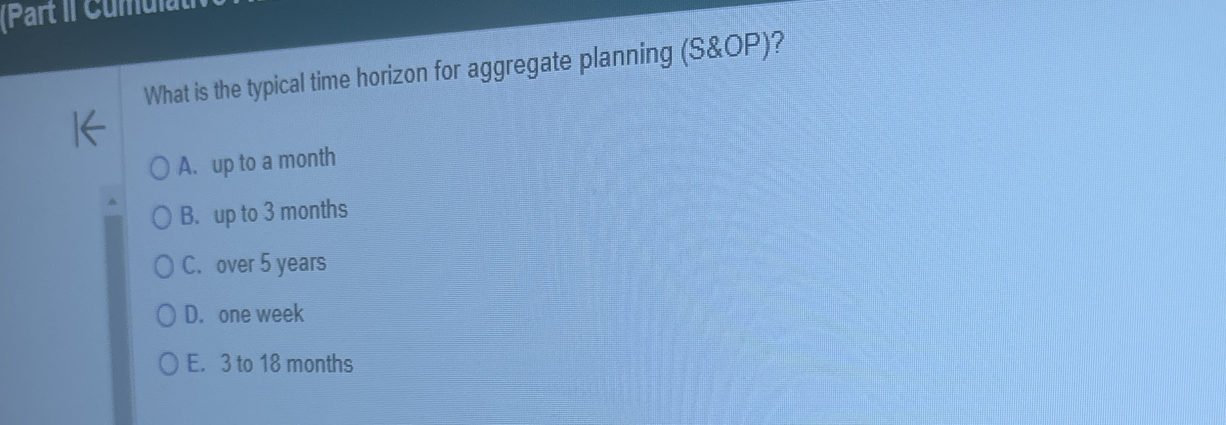 What is the typical time horizon for aggregate