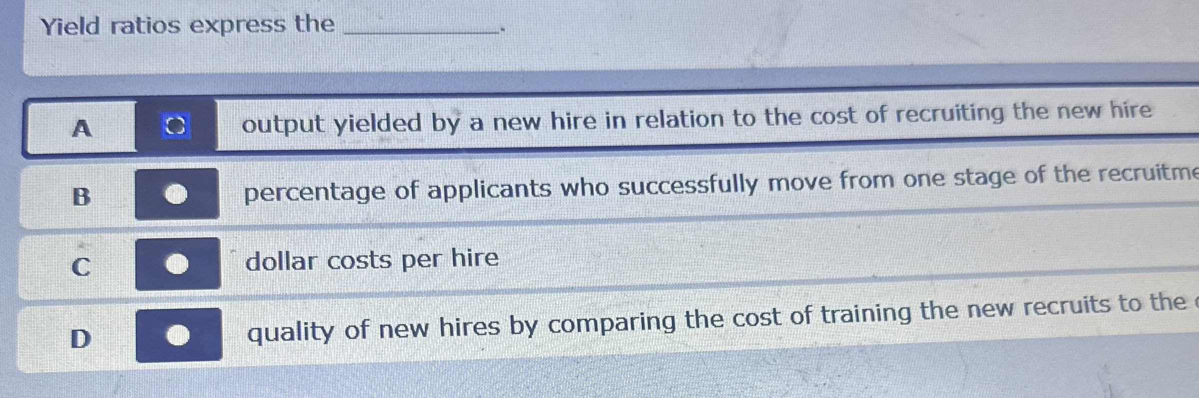 Yield ratios express the q , . A output yielded
