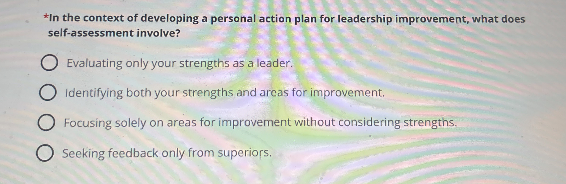 * In the context of developing a personal action