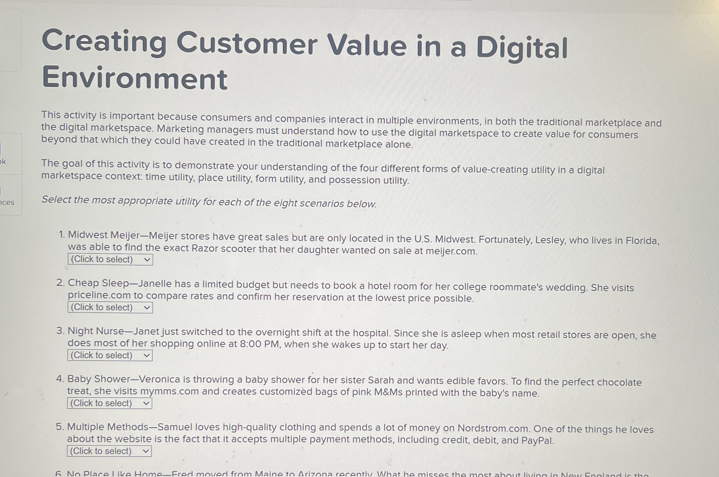Creating Customer Value in a Digital Environment