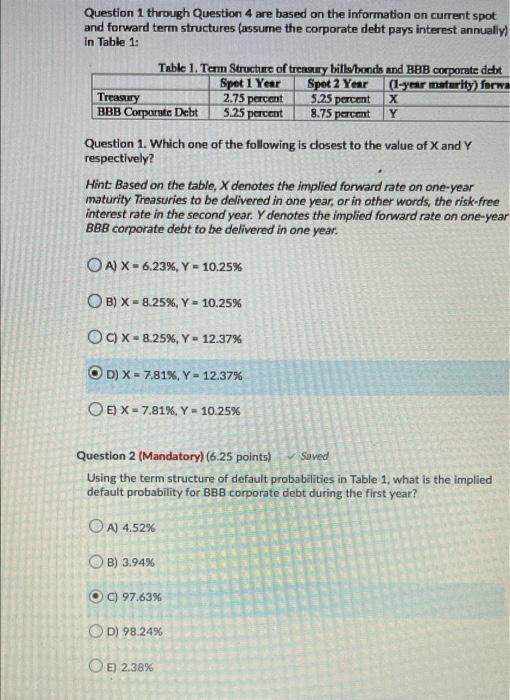 could you double check question 2 Question 1