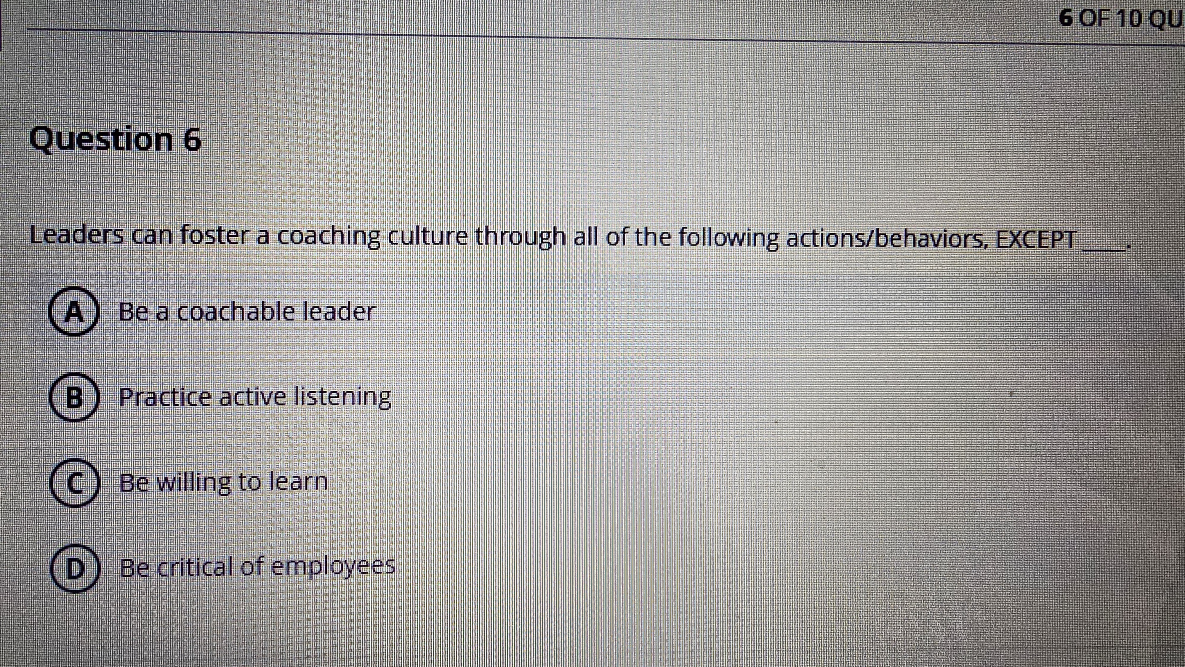 Leaders can foster a coaching culture through all