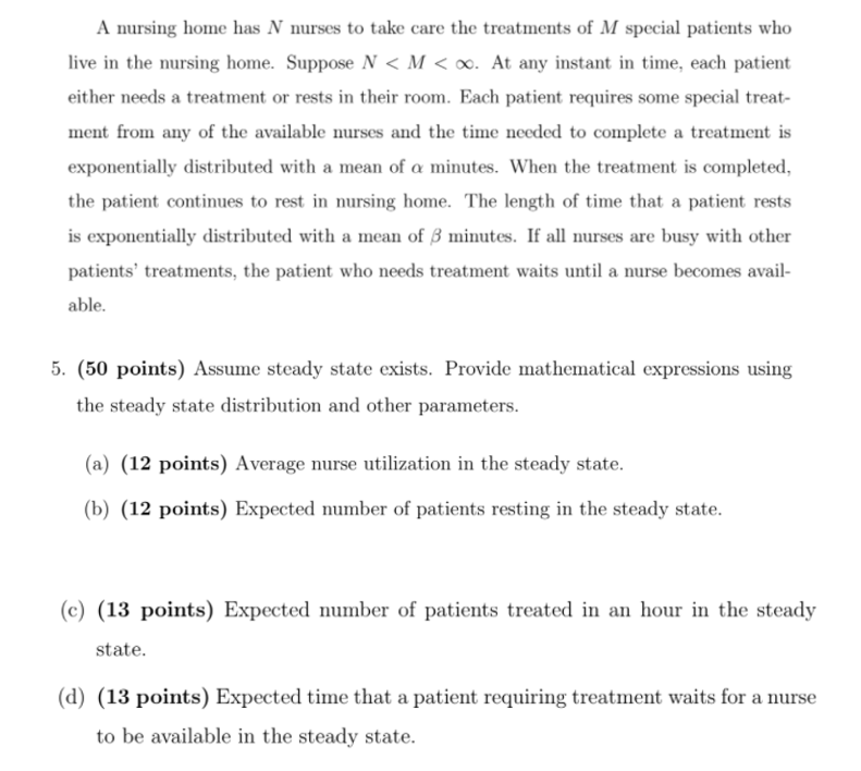 A nursing home has N nurses to take care the