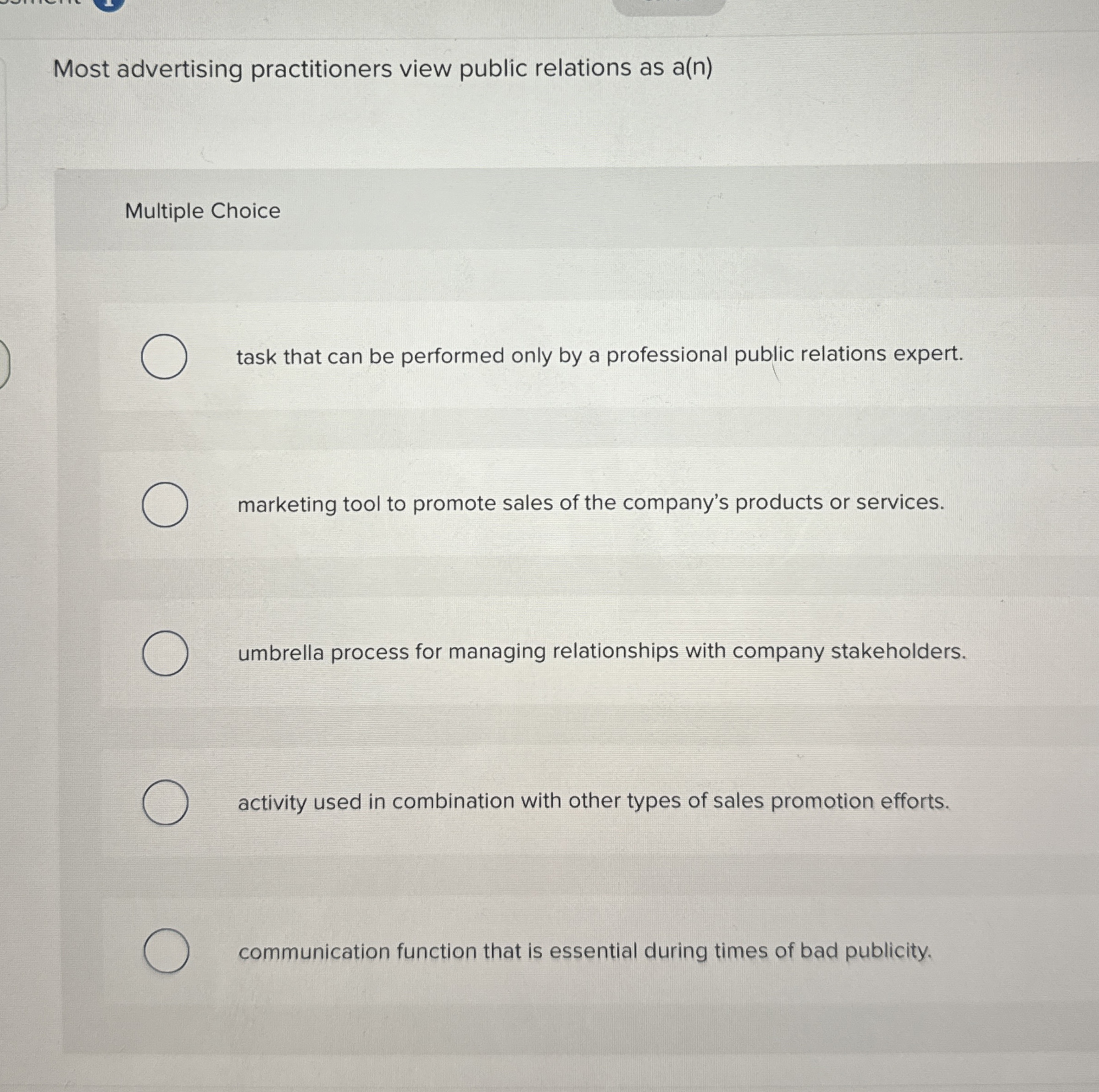 Most advertising practitioners view public