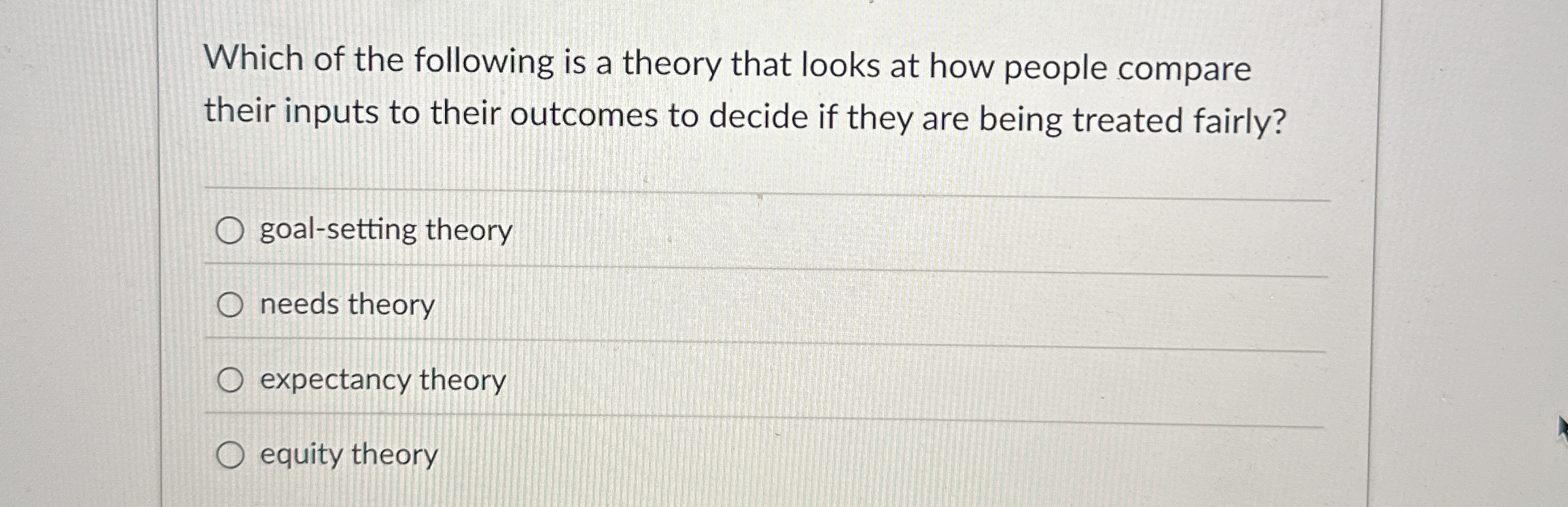 Which of the following is a theory that looks at