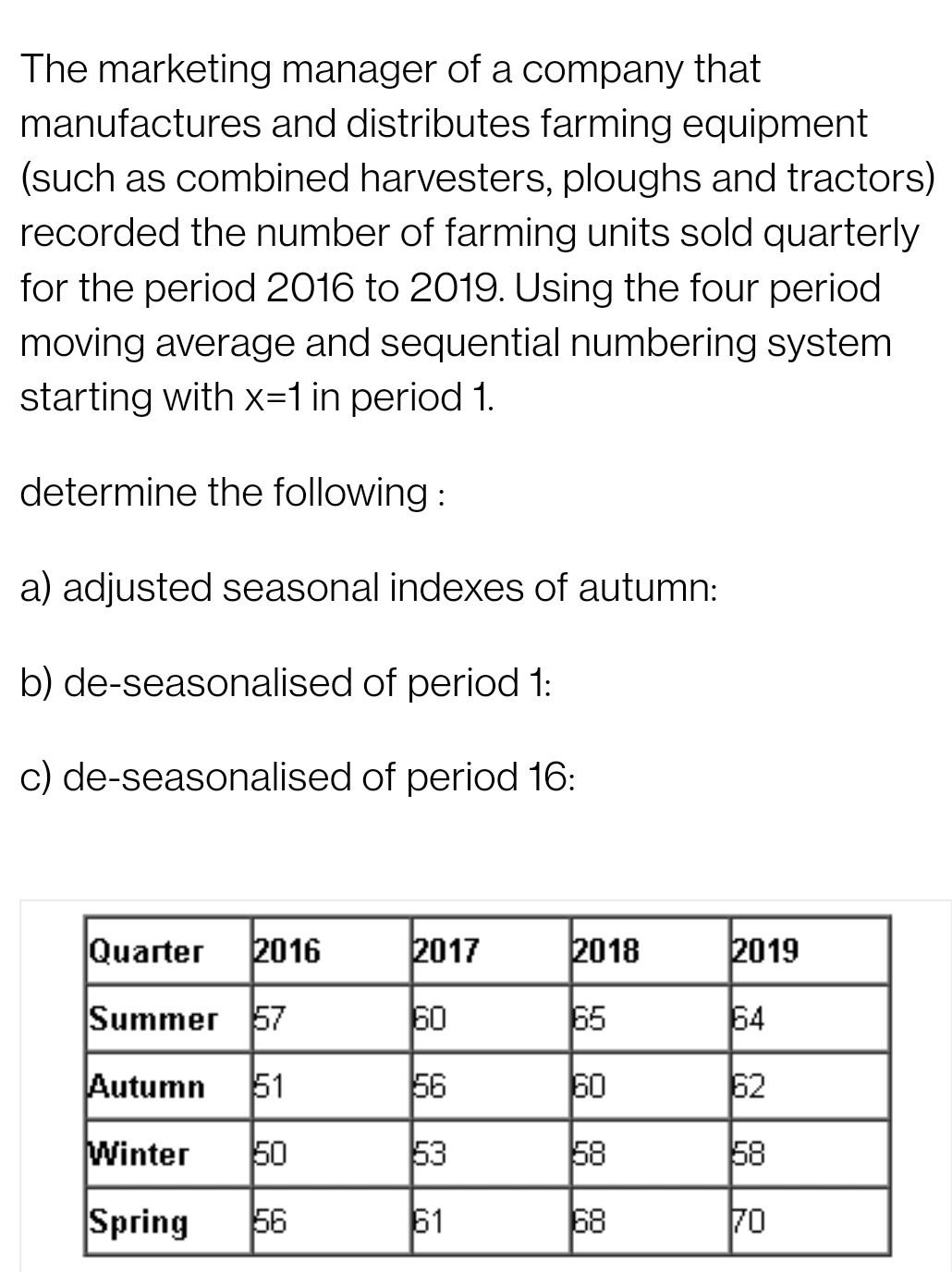 The marketing manager of a company that