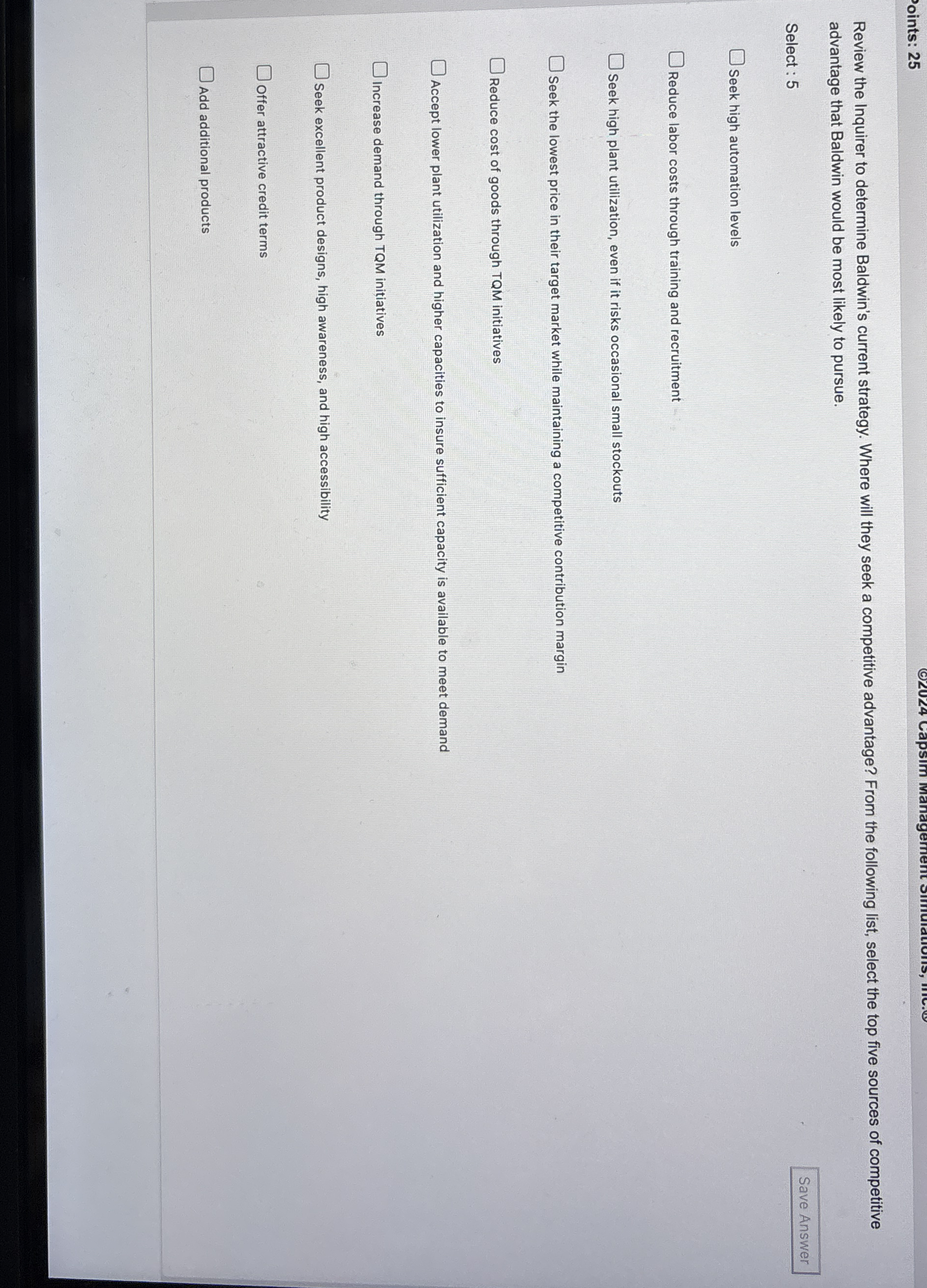 oints: 2 5 Review the Inquirer to determine