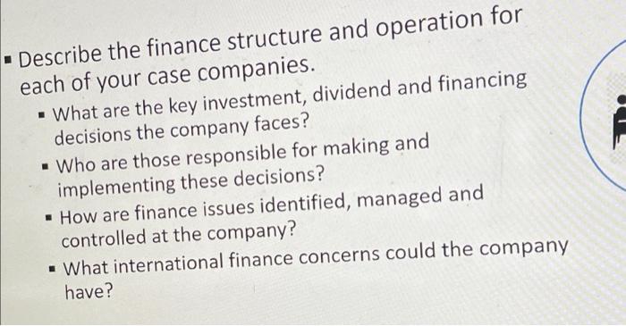 Company is Amazon Describe the finance structure