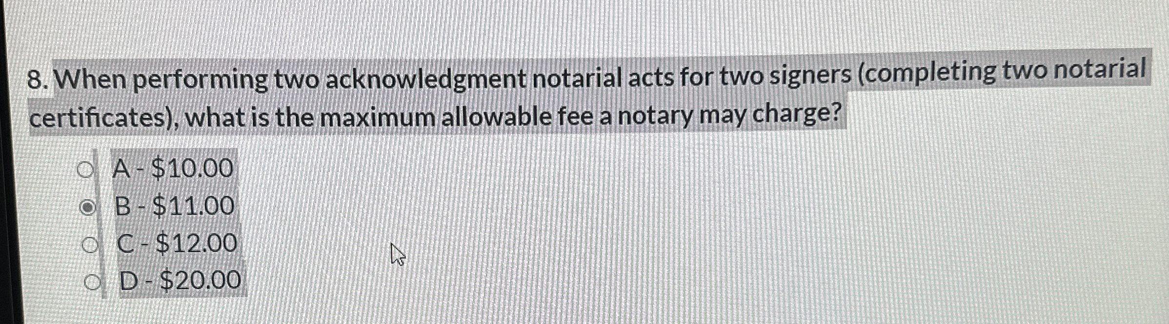 When performing two acknowledgment notarial acts