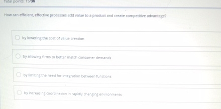 Total points 1 5 1 3 0 How can efticient,