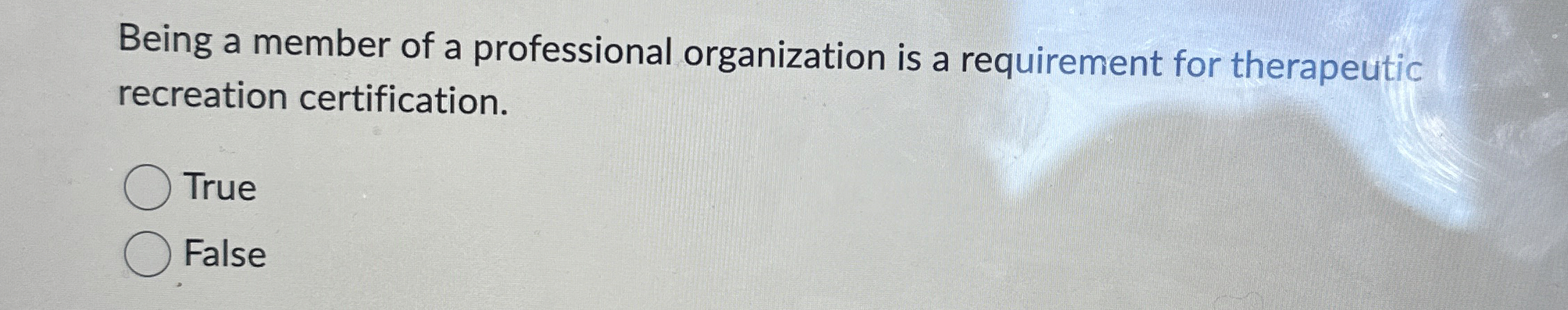 Being a member of a professional organization is