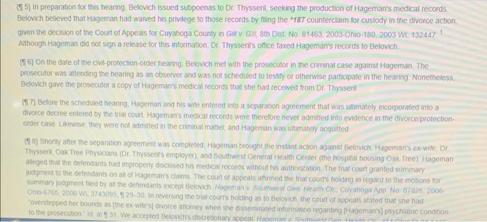 case Hageman v. Southwest Gen. Health Ctr.