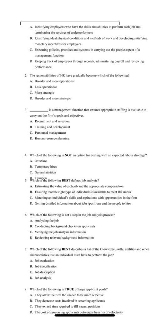 A. Identifying employees who have the skills and