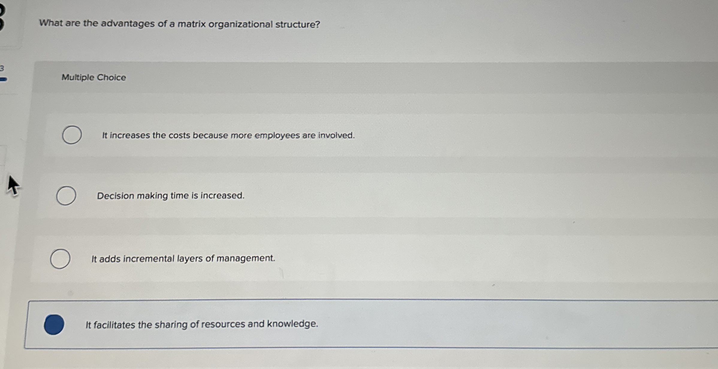 What are the advantages of a matrix
