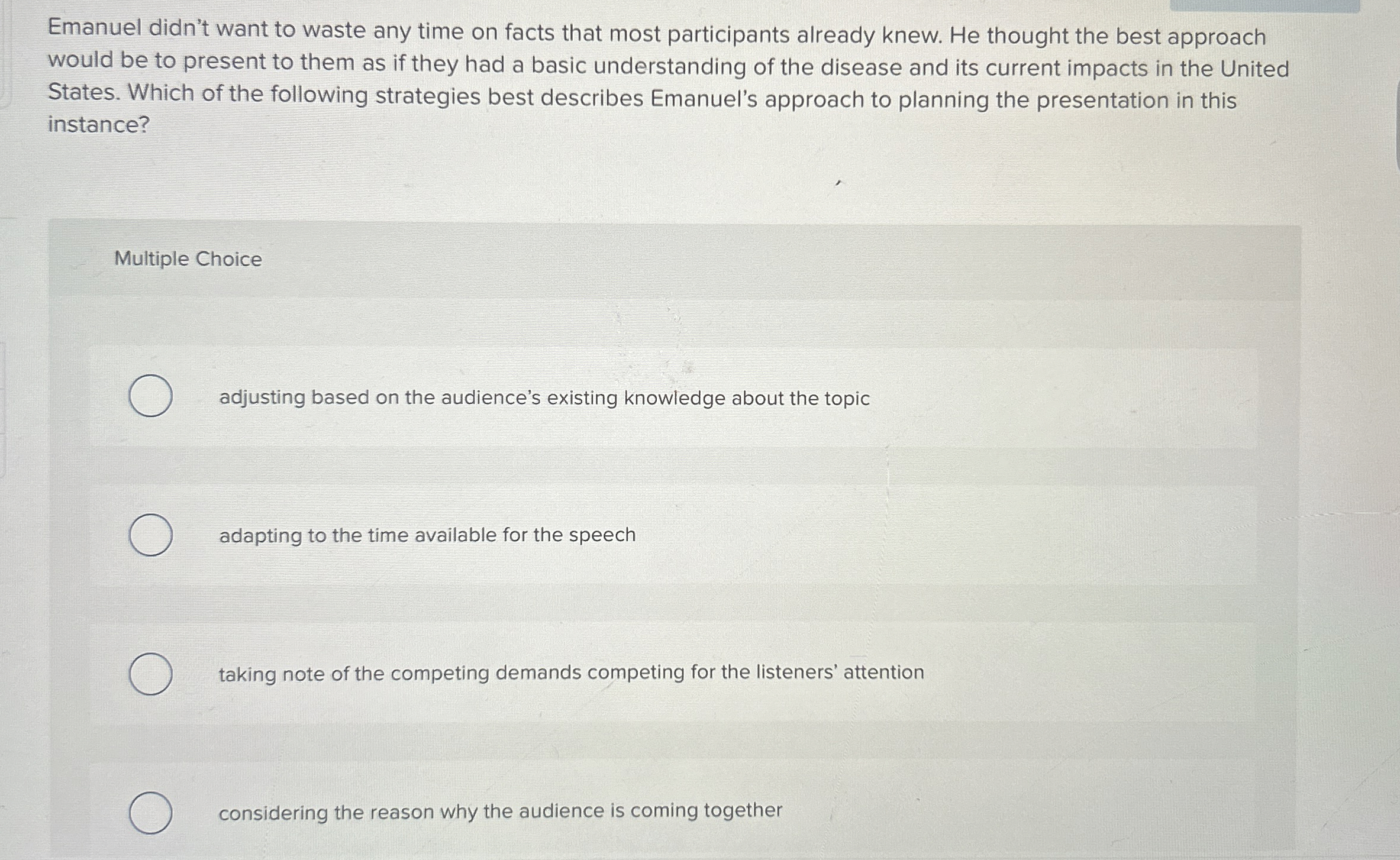 Emanuel didn't want to waste any time on facts