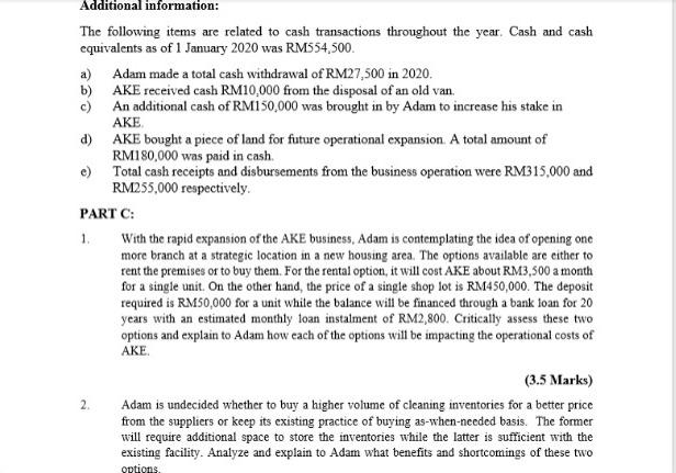 PROJECT CASE: BACKGROUND Adam Kleen Enterprise