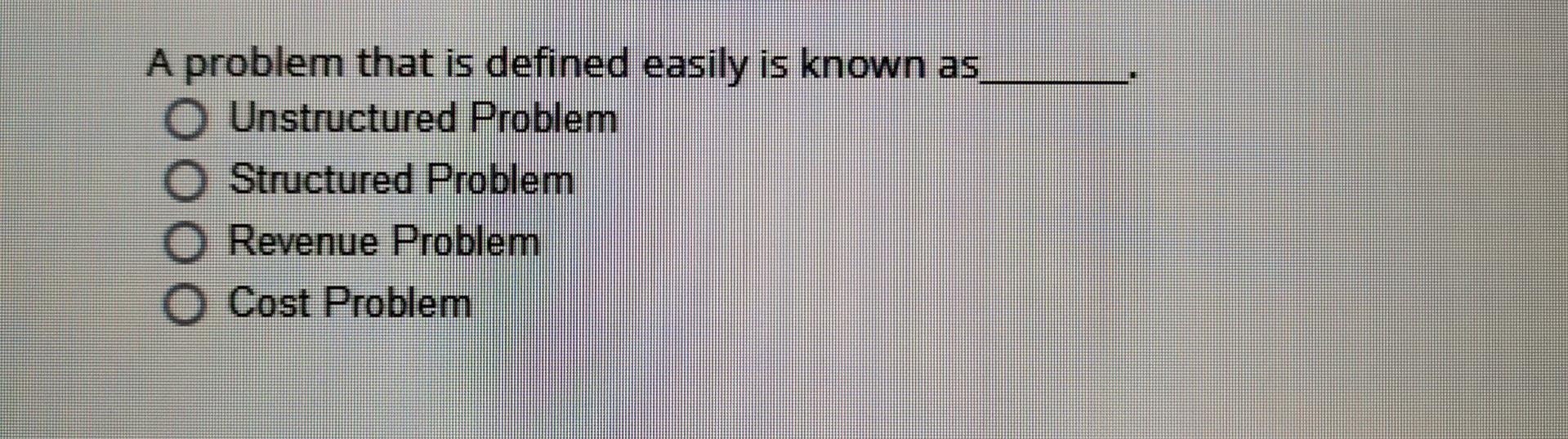 A problem that is defined easily is known as O