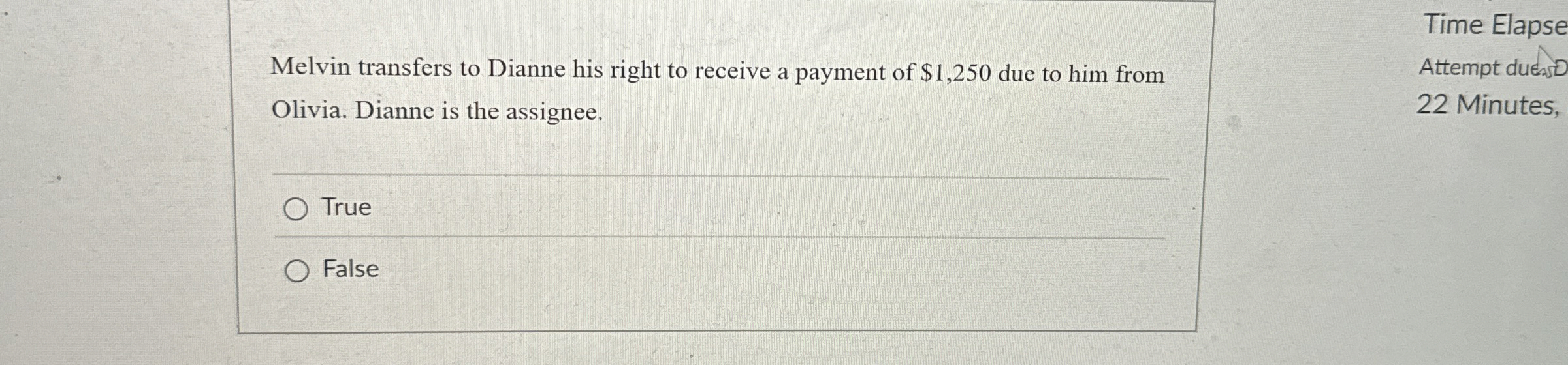 Melvin transfers to Dianne his right to receive a