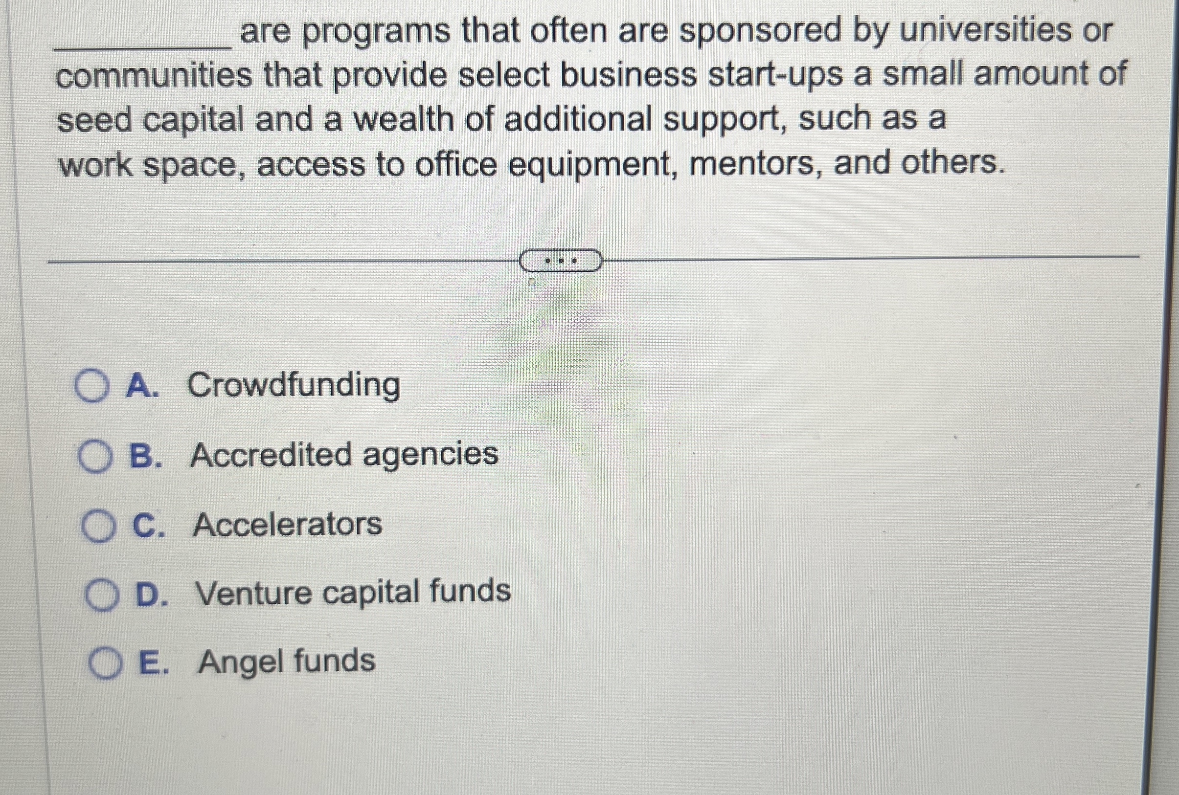 q , are programs that often are sponsored by