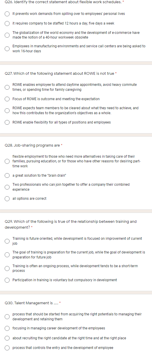 Q26. Identify the correct statement about