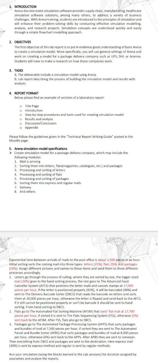 1. INTRODUCTION Arena discrete event simulation