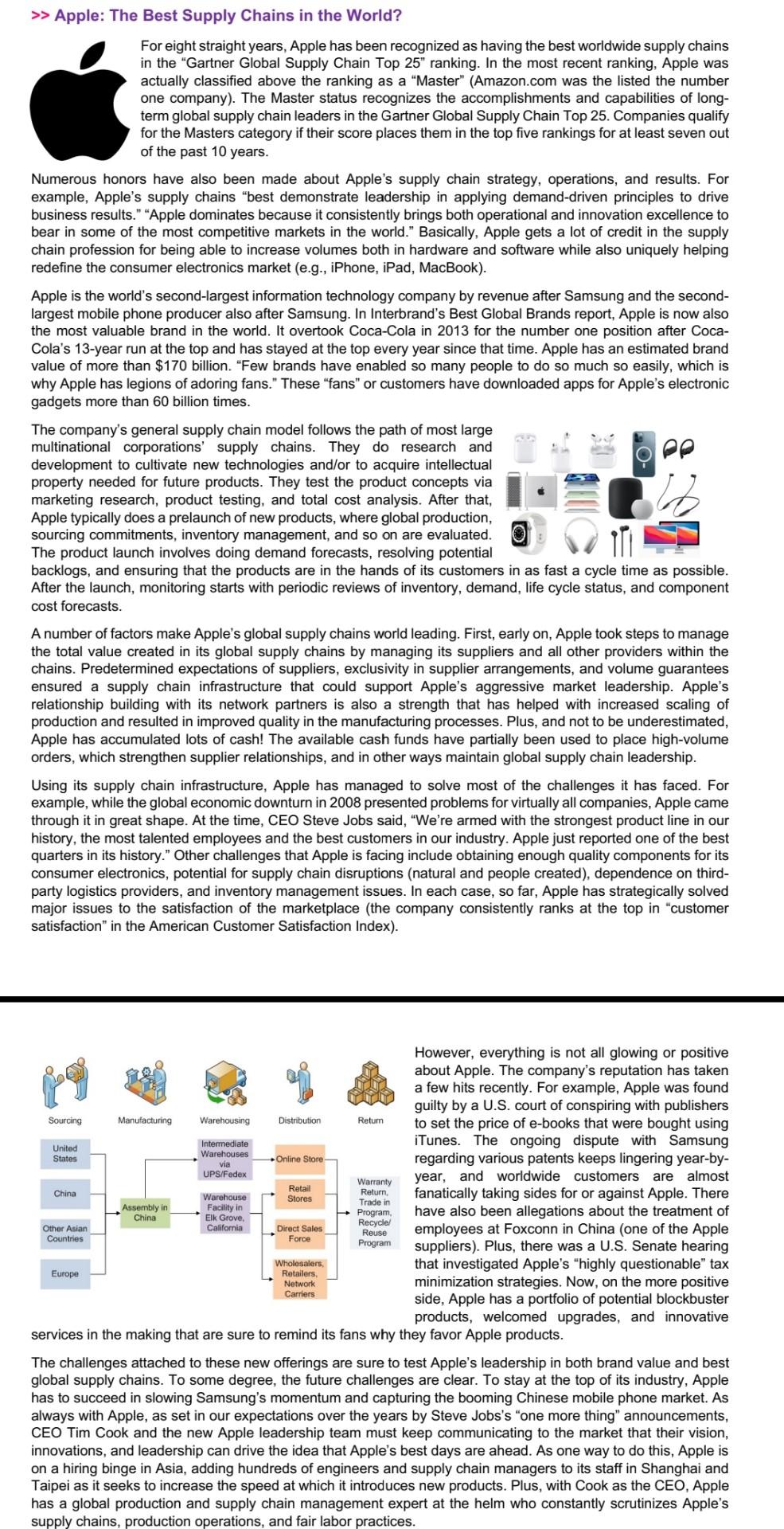 >> Apple: The Best Supply Chains in the World?